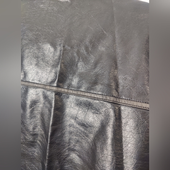 Womens Oversized Y2K Faux Leather Jackets Vintage Fashion Motorcycle Coat - Picture 13 of 13